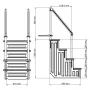 Escalera Sintética Fácil Acceso para Piscina Enterrada EPE30
