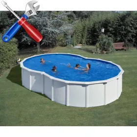 Montaje Piscina Gre Forma de Ocho