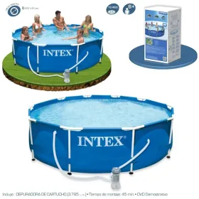 Piscina Intex Metal Frame 457x91 cm Set Completo 54942