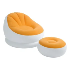 Sillón con Reposapiés Hinchable Intex Naranja 75848