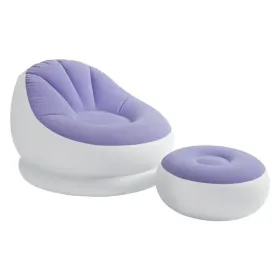 Sillón con Reposapiés Hinchable Intex Violeta 75850