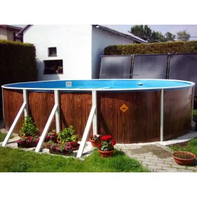 Piscina Azuro Imitación Madera 730x370x120