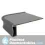 Mesa ovalada de aluminio pintado 130x91 cm